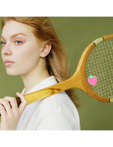 Amortiguador de Choque para Raqueta de Tenis YARNOW Fresa Rosa