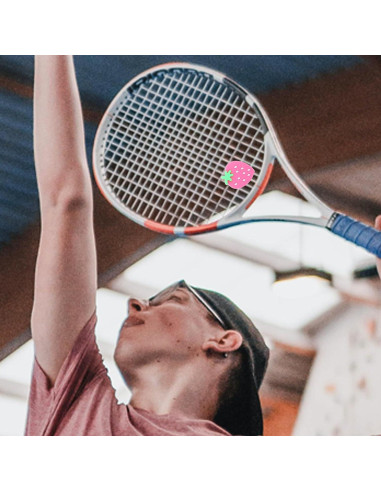 Amortiguador de Choque para Raqueta de Tenis YARNOW Fresa Rosa