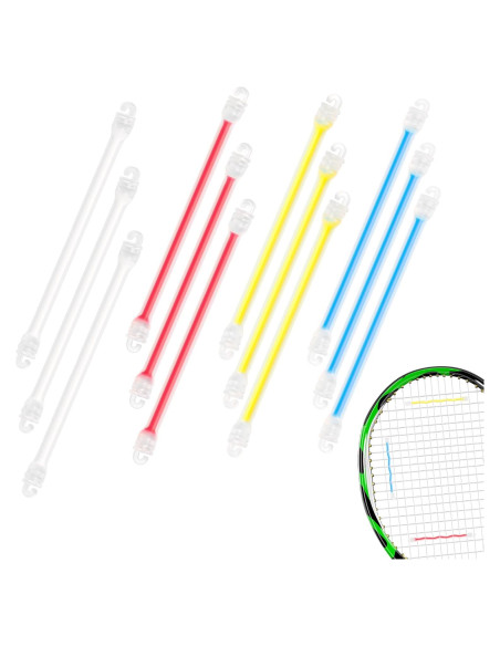 12 Amortiguadores de Raqueta de Tenis Bettoor Silicona