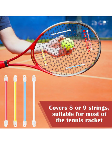 12 Amortiguadores de Raqueta de Tenis Bettoor Silicona