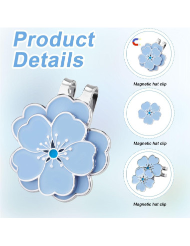 Marcador de Pelota de Golf Magnético Gosknor Azul Clip Gorra