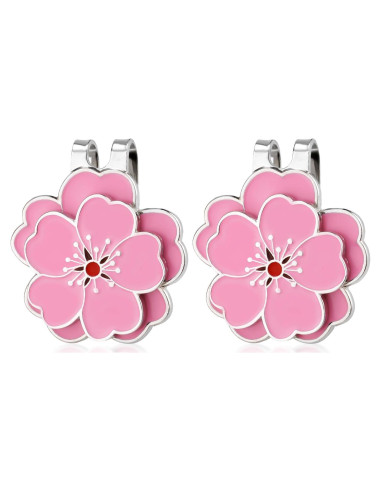 Juego de 2 Clips Magnéticos para Gorra de Golf Gosknor Rosa