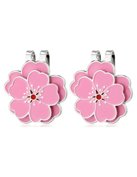 Juego de 2 Clips Magnéticos para Gorra de Golf Gosknor Rosa