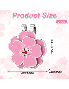Juego de 2 Clips Magnéticos para Gorra de Golf Gosknor Rosa 2
