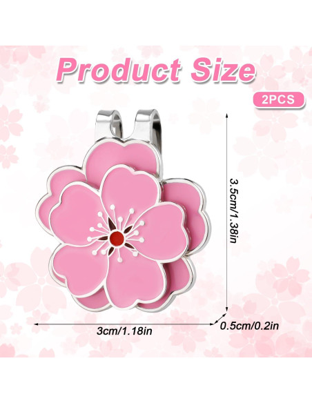 Juego de 2 Clips Magnéticos para Gorra de Golf Gosknor Rosa