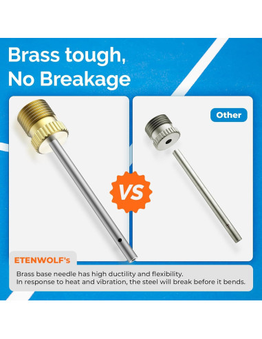 Agujas de Bomba de Aire ETENWOLF A102 - Paquete de 12 Piezas
