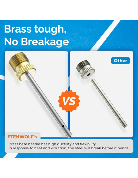 Agujas de Bomba de Aire ETENWOLF A102 - Paquete de 12 Piezas