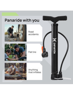 Bomba de Bicicleta de Pie Panaride - Inflador 120 PSI 2