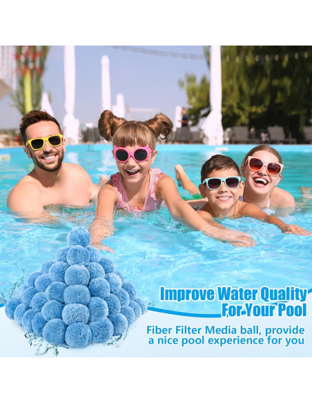 Bolas de Filtro para Piscina MJZ 1.4 kg Ecológicas Reutilizables