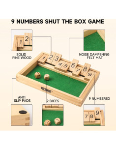 Juego de Dados Cierra la Caja GSE - Tablero de Madera 23x16 cm 2