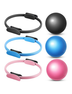Zomiboo Set 6 Pcs Anillos de Pilates y Pelotas de Ejercicio