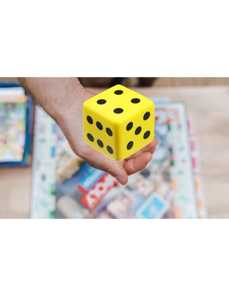 Dado de Esponja PU Amarillo 8cm - Juego y Educación