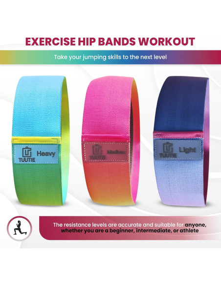 Bandas de Resistencia TUUTIE - 3 Niveles para Ejercicio