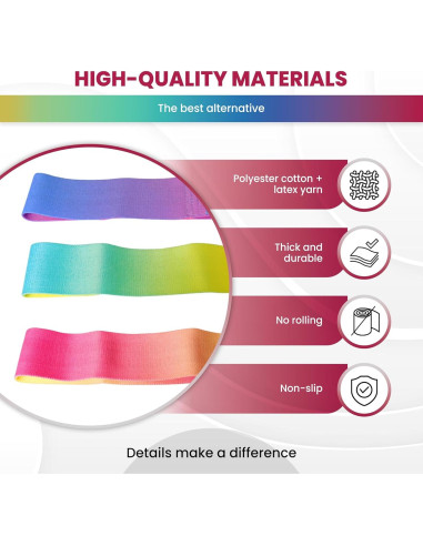 Bandas de Resistencia TUUTIE - 3 Niveles para Ejercicio