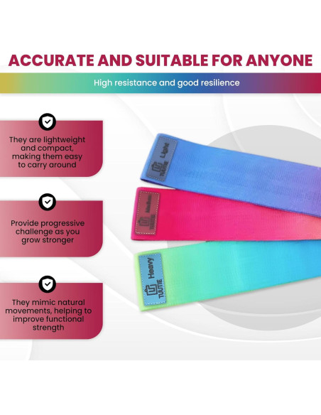 Bandas de Resistencia TUUTIE - 3 Niveles para Ejercicio