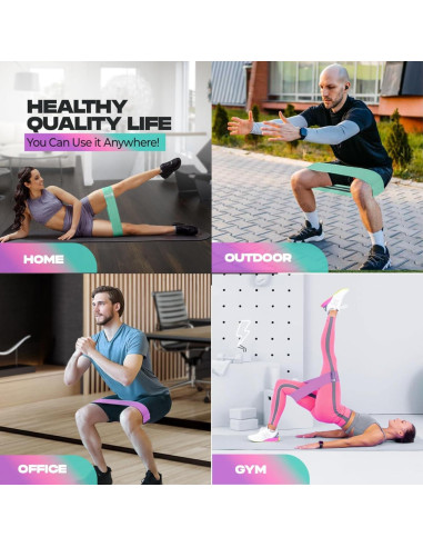 Conjunto de Bandas de Resistencia AURA SPORTS HCB101MULTI3X - 3 Niveles