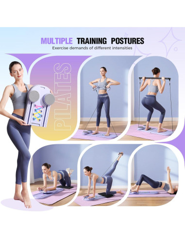 Reformer de Pilates Mosdos US123 Plegable 7 en 1 para Entrenamiento