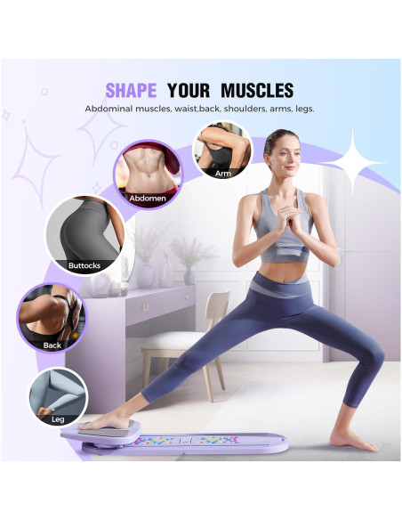 Reformer de Pilates Mosdos US123 Plegable 7 en 1 para Entrenamiento