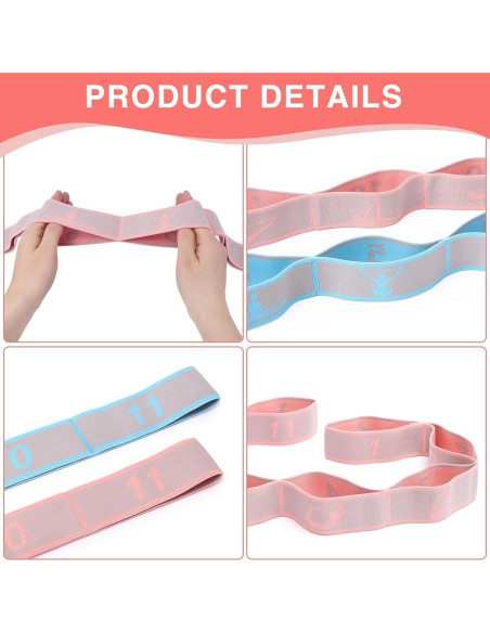 Correa de Estiramiento de Yoga CEILIWEN 11 Bucles Elástica