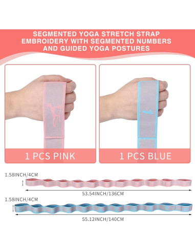 Correa de Estiramiento de Yoga CEILIWEN 11 Bucles Elástica