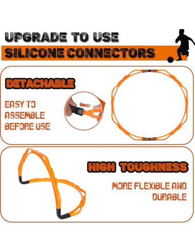 Anillos de Agilidad Hikeen Set de 6 Octagonales 43 cm