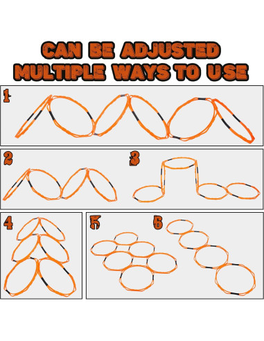 Anillos de Agilidad Hikeen Set de 6 Octagonales 43 cm