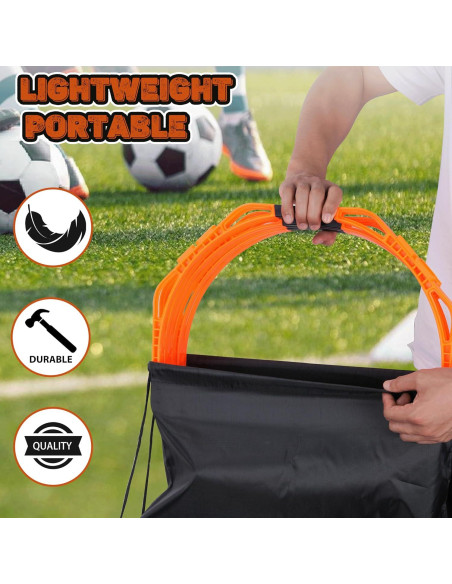 Anillos de Agilidad Hikeen Set de 6 Octagonales 43 cm