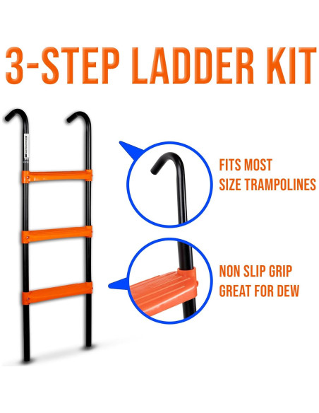 Escalera de Trampolín N1Fit 3 Pasos 101.6cm Antideslizante