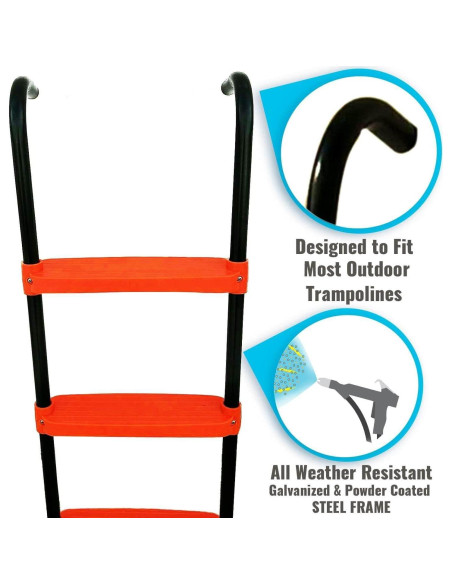 Escalera de Trampolín N1Fit 3 Pasos 101.6cm Antideslizante