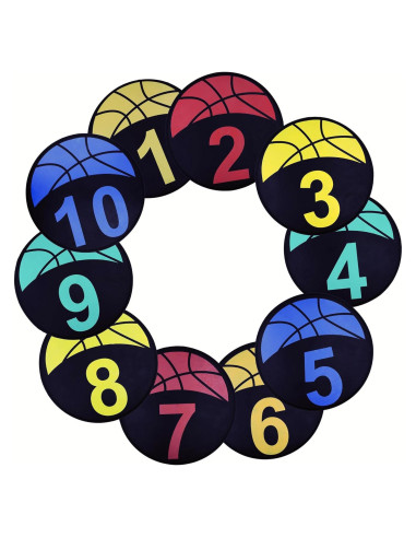 Marcadores de Entrenamiento de Baloncesto Nuburbur 10 Pcs 22.86 cm