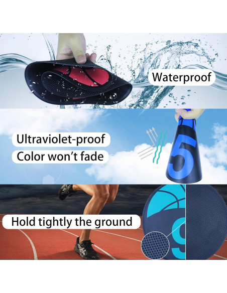 Marcadores de Entrenamiento de Baloncesto Nuburbur 10 Pcs 22.86 cm