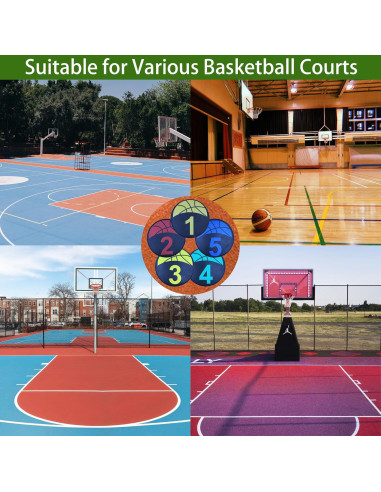 Marcadores de Entrenamiento de Baloncesto Nuburbur 10 Pcs 22.86 cm