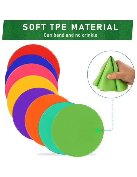 Marcadores de Piso Antideslizantes TuXHui 22.86 cm 16 Puntos Colores