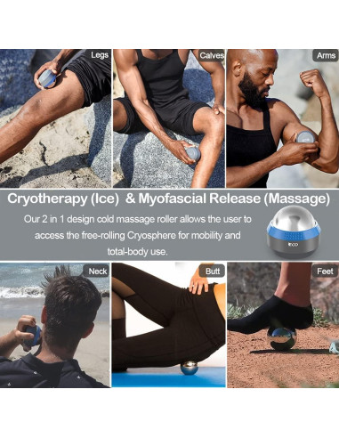 Bola de Masaje Fría iECO Cryosphere 8.2 cm - Alivio Muscular