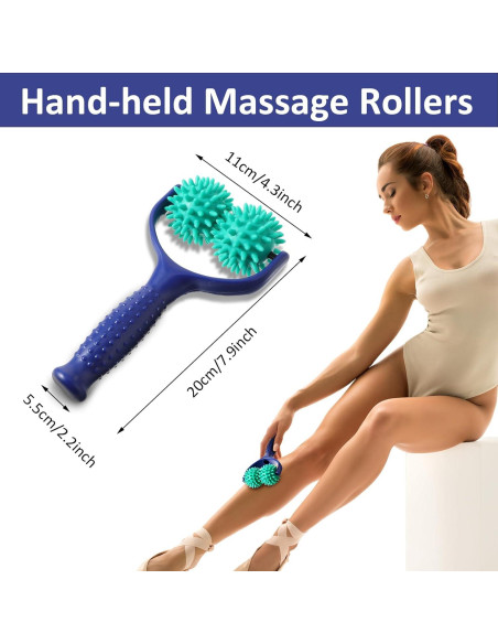 Rodillo de Masaje Espinoso APLZGMG 20x11x5.5cm Alivio Dolor Rodillo de Masaje Espinoso APLZGMG 20x11x5.5cm Alivio Dolor