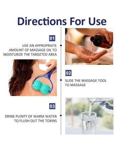 Rodillo de Masaje Espinoso APLZGMG 20x11x5.5cm Alivio Dolor