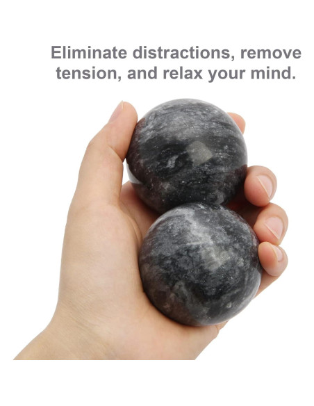 Bolas de Baoding de Mármol Coolrunner 5cm Gris Oscuro