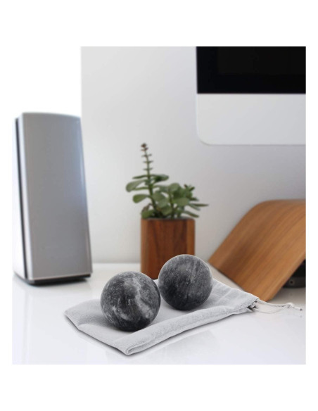 Bolas de Baoding de Mármol Coolrunner 5cm Gris Oscuro