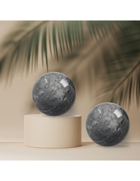 Bolas de Baoding de Mármol Coolrunner 5cm Gris Oscuro