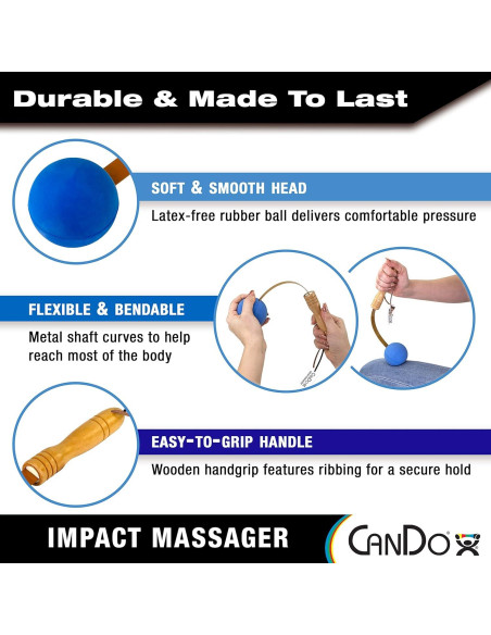 Masajeadores de Percusión CanDo - Paquete de 2, Azul