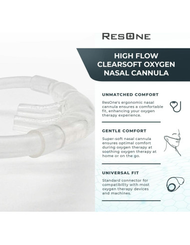 Cannula Nasal Alta Flujo ResOne 14 Pies 5-Pack Suave