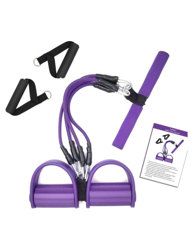 Banda de Resistencia de Pedal Sanmily 4 Tubos Antideslizante