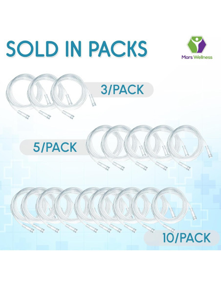 Tubería de Oxígeno Mars Wellness 2.13m - 3 Tubos Resistentes