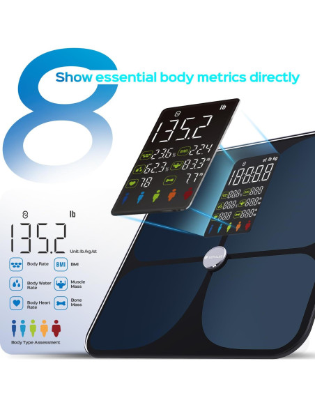 Báscula Digital Lepulse de Grasa Corporal y Peso IMC Bluetooth