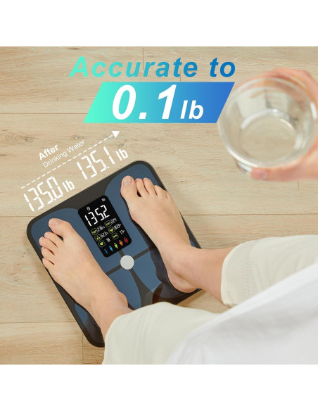 Báscula Digital Lepulse de Grasa Corporal y Peso IMC Bluetooth