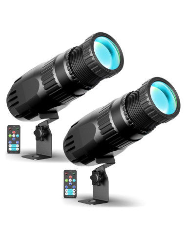 Foco LED RGBW 10W Queenfavor Mini Pinspot Inalámbrico Negro