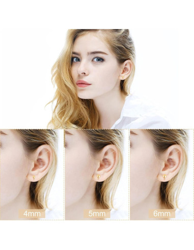 780 Piezas Studs de Pendientes Hicarer en Oro y Plata