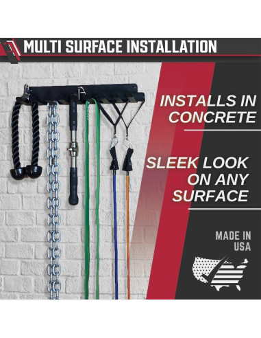 Estante de Almacenamiento de Gimnasio Omega Iron American 9 Ganchos