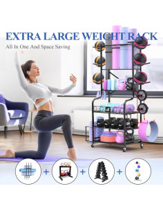 Estante de Almacenamiento Mythinglogic para Gimnasio en Casa 2