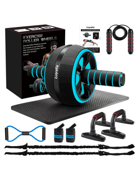 Kit de Rueda de Abdominales Luyata 10 en 1 con Accesorios